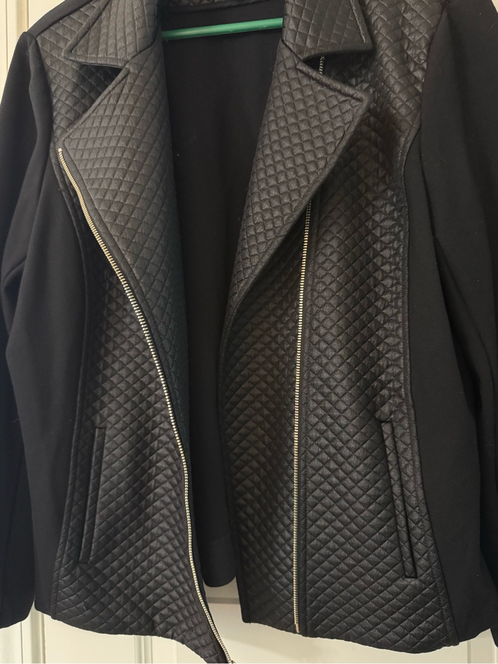 Anne Klein Quilted Moto Jacket Size XL - Picture 7 of 9